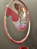JNICE Shiba Says Kawai Pink Badminton Racket