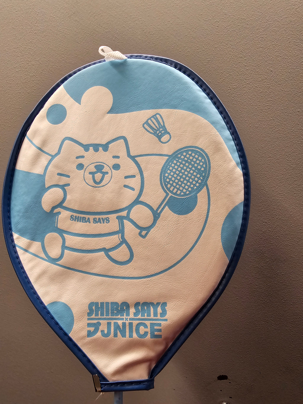 JNICE Shiba Says Kawai Blue Badminton Racket