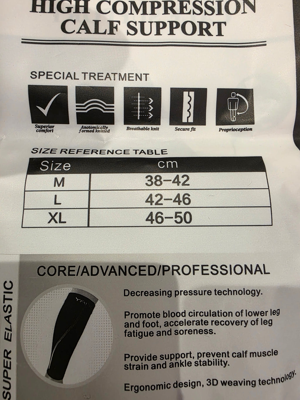 Yang Yang High Compression Calf Support XL