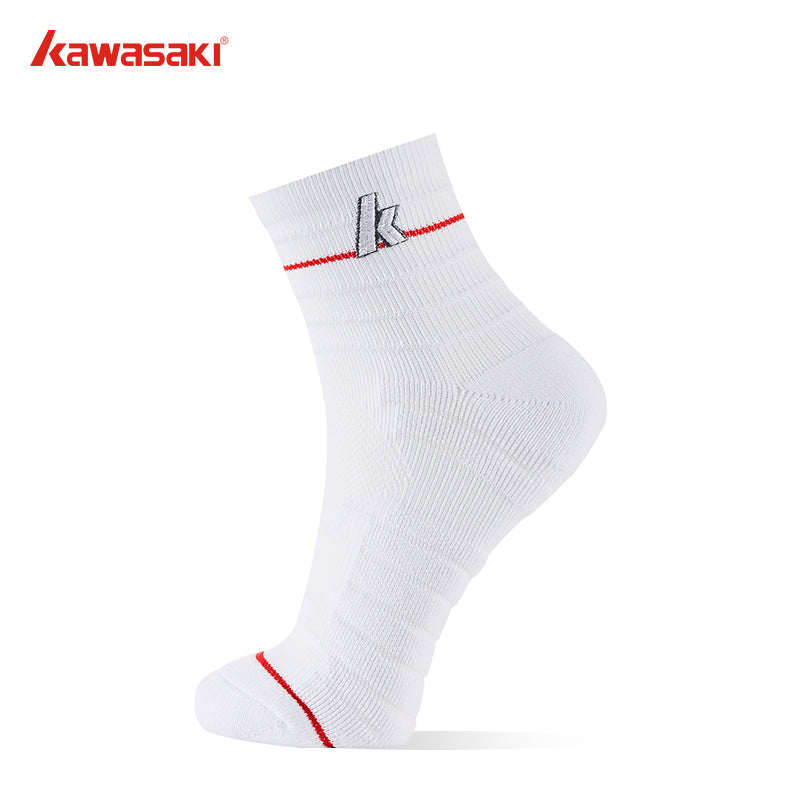 Kawasaki Female  socks cotton K1F00-A6303-2 white - badminton racket review