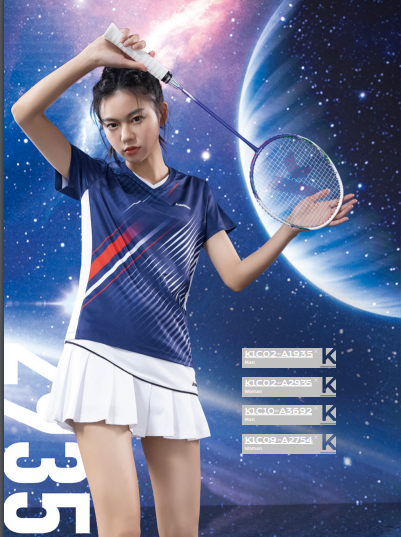 Kawasaki Female badminton T Shirt K1C02 A2935 1 blue badminton racket review