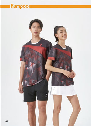 Kumpoo Mens and Ladies Black/Red 3101 3201 Badminton Shirt - badminton racket review