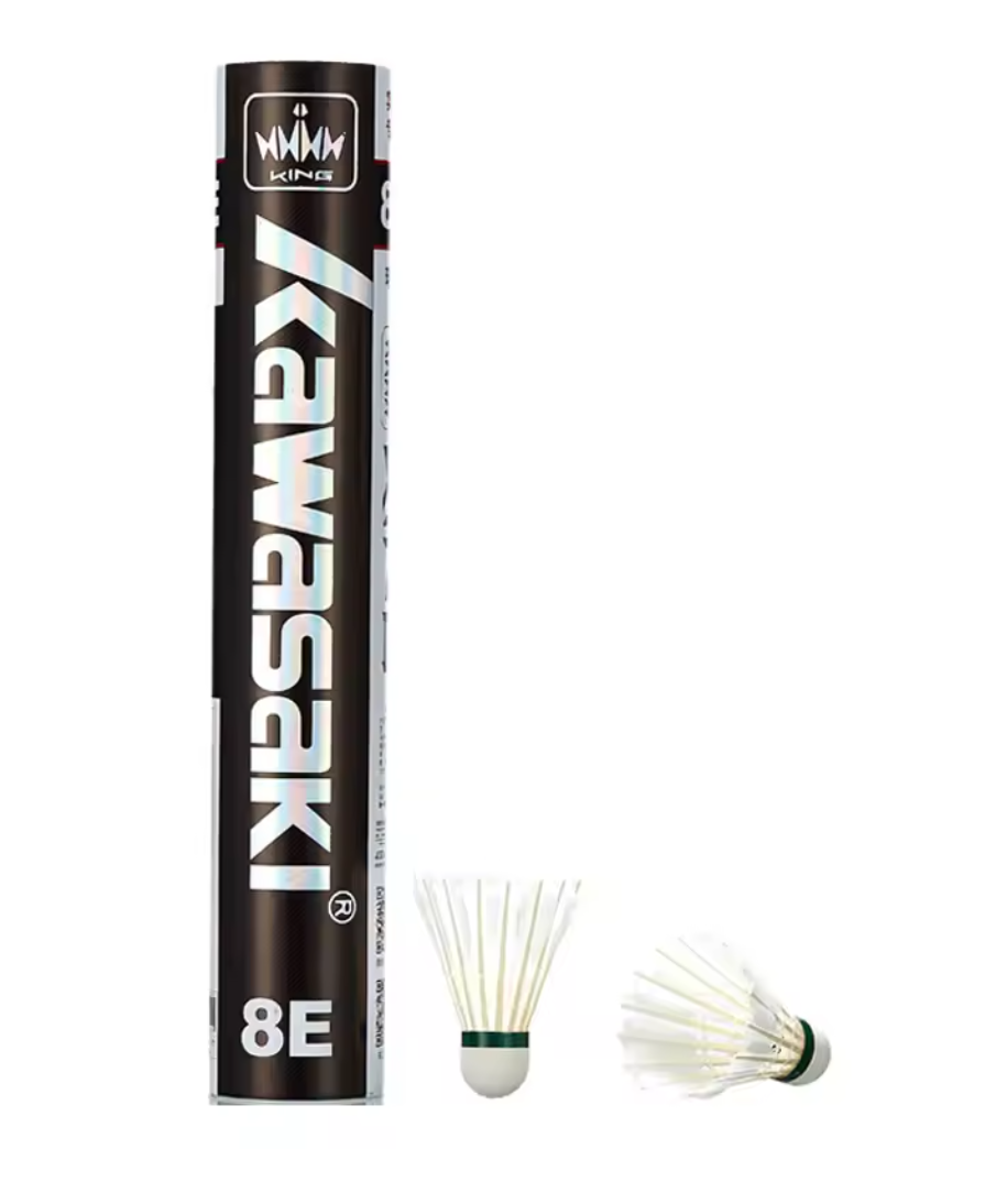 Kawasaki King 8E Goose Feather shuttlecock - Excellent Mid level shuttle
