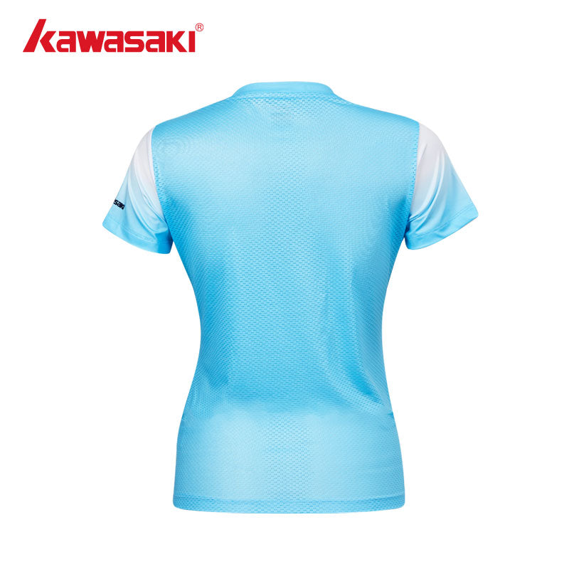 Kawasaki Female badminton T- Shirt K1C02-A2931-1- dark blue/sky blue - badminton racket review