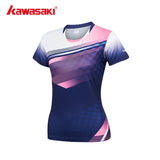 Kawasaki Female badminton T- Shirt K1C02-A2931-1- dark blue/sky blue - badminton racket review