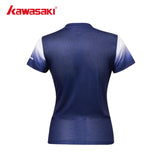 Kawasaki Female badminton T- Shirt K1C02-A2931-1- dark blue/sky blue - badminton racket review