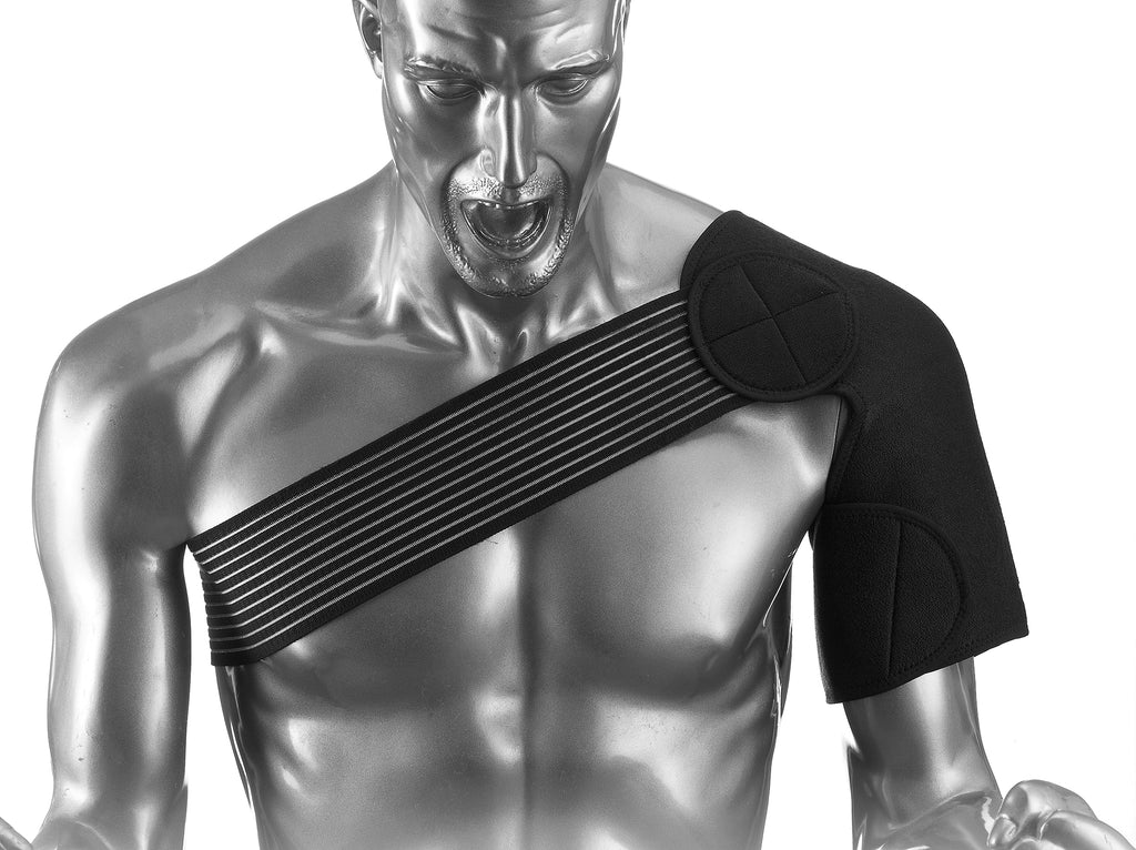 Sports Compression shoulder support black - badminton racket review