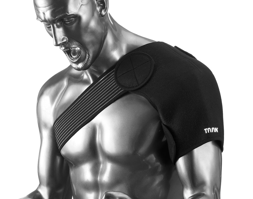 Sports Compression shoulder support black - badminton racket review