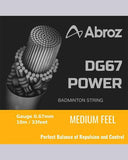 Abroz DG67 (UK) Badminton Racket String - badminton racket review