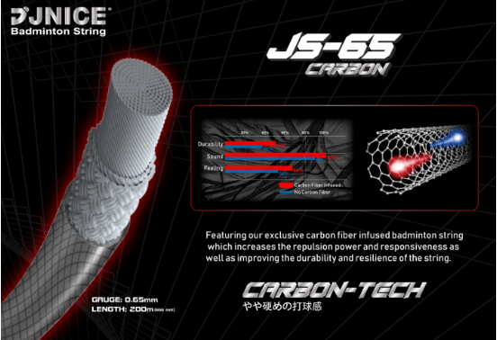 Jnice JS-65 Carbon Badminton Racket String - badminton racket review