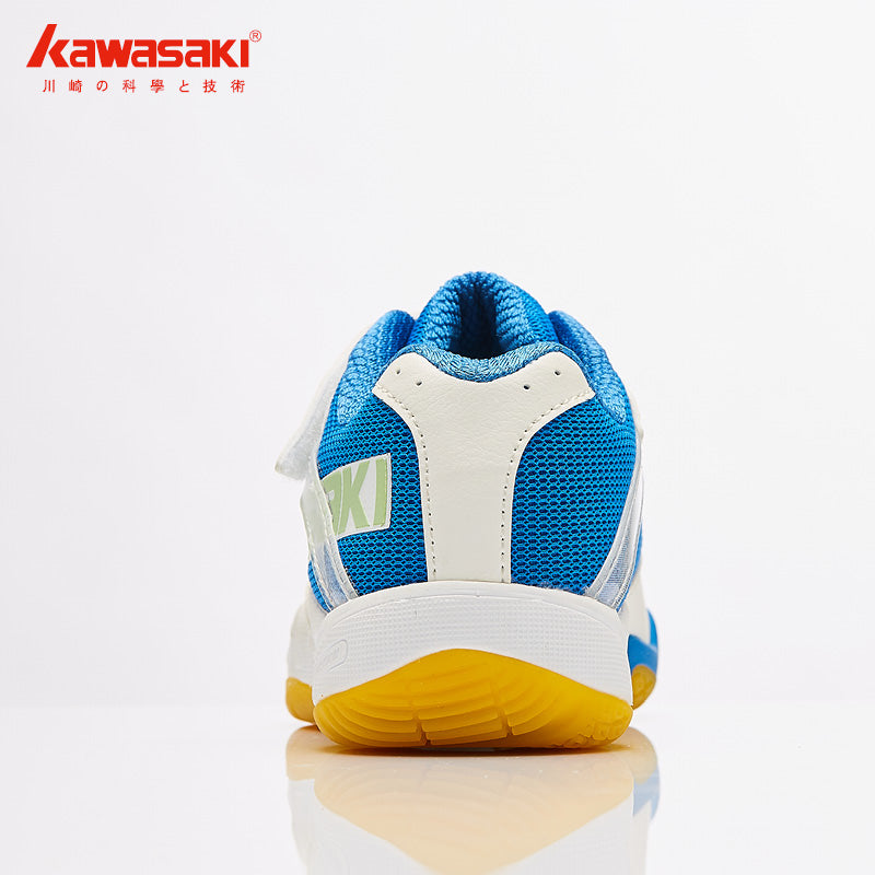 KAWASAKI KC-22 Children Badminton Shoes white blue - badminton racket review