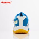 KAWASAKI KC-22 Children Badminton Shoes white blue - badminton racket review