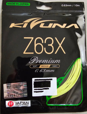 KIZUNA Z63X Premium badminton racket string 0.63mm gauge
