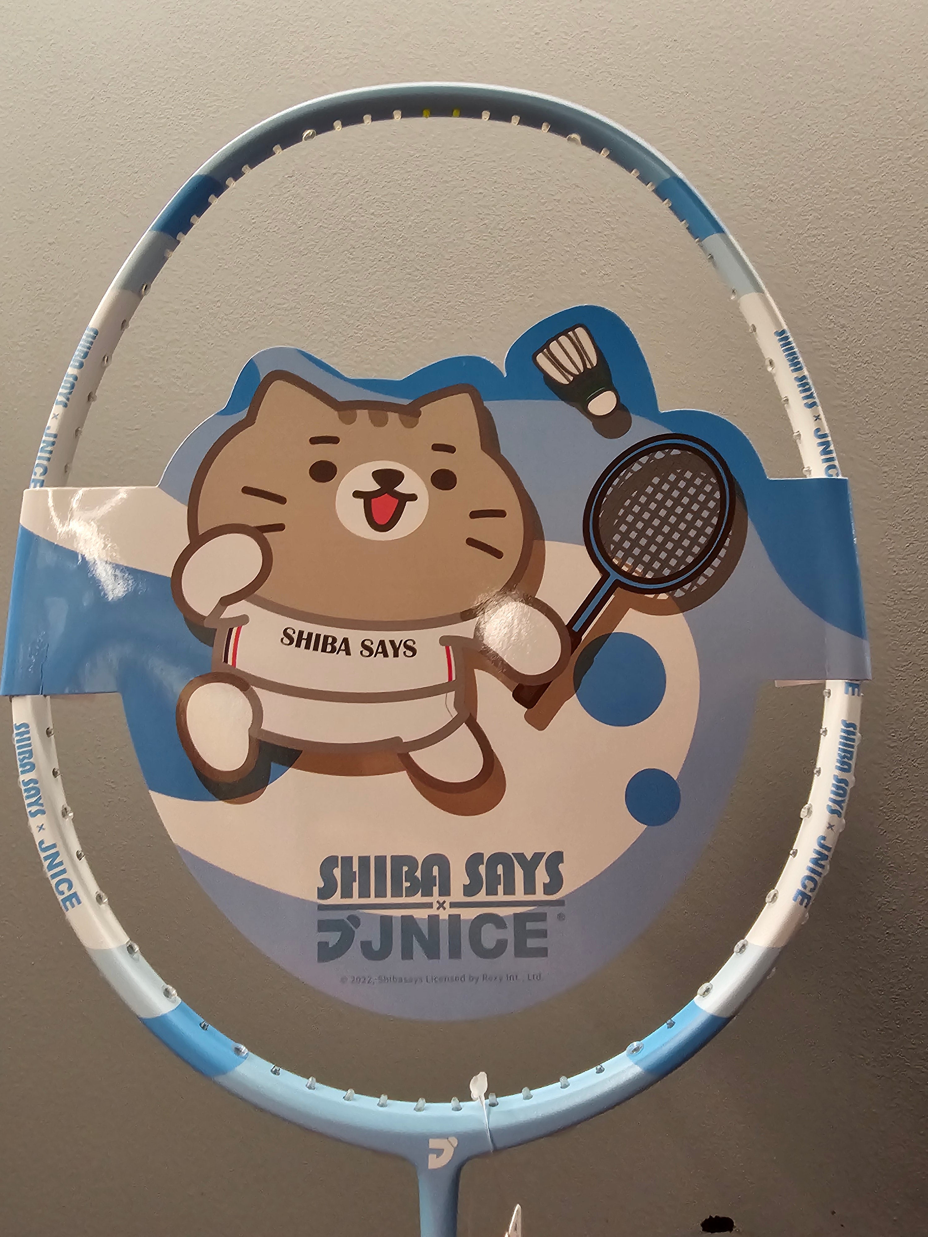 JNICE Shiba Says Kawai Blue Badminton Racket | badminton racket review