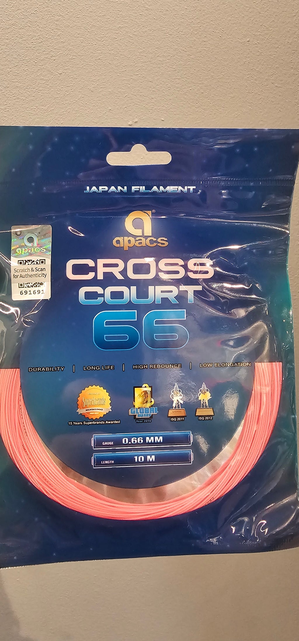 Apacs String Apacs Cross Court 66 Badminton racket string | badminton racket review