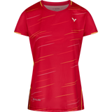 Professional Badminton Victor Womens T-Shirt 24101 D Red - badminton racket review