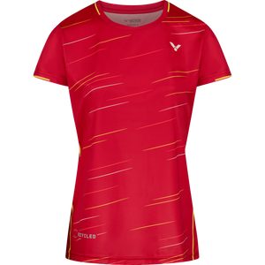 Professional Badminton Victor Womens T-Shirt 24101 D Red - badminton racket review