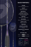 4u Jnice black Panther 2 ltd badminton racket 2025/2026 - Preorder!!