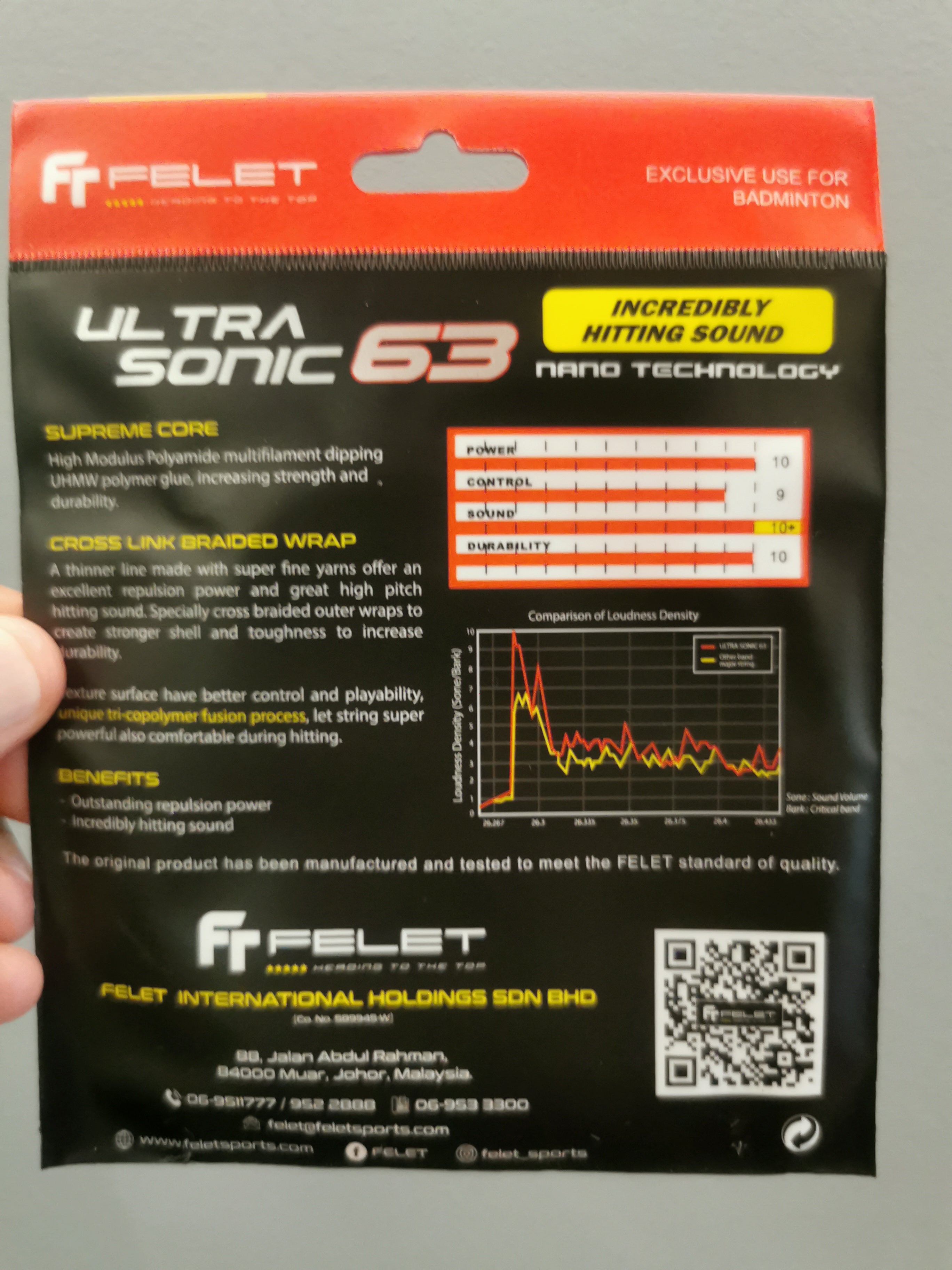 Felet Ultrasonic 63 Badminton Racket String | badminton racket review