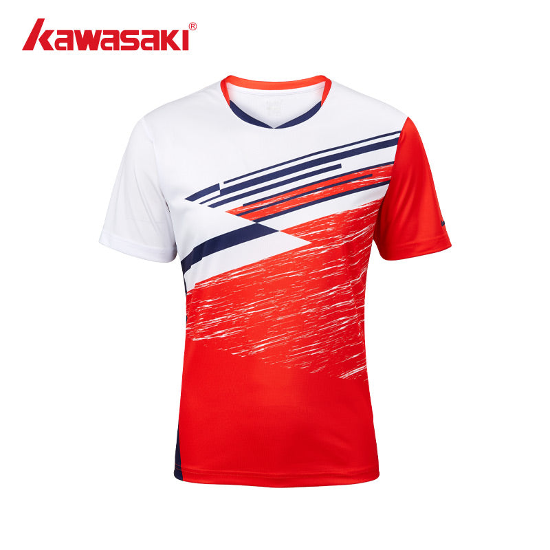 Kawasaki Mens badminton T Shirt K1C02-A1932-1 Red badminton