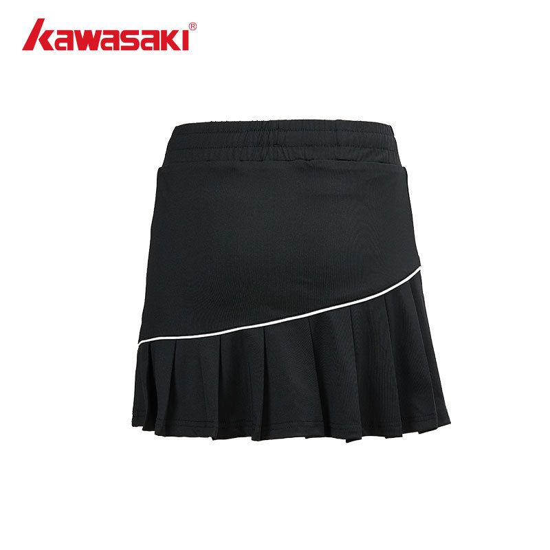 Kawasaki Female Badminton Skirt K1C09-A2754-1 White/Black - badminton racket review