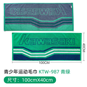 Kawasaki Female  towel cotton KTW-987 100CM 40CM-green - badminton racket review