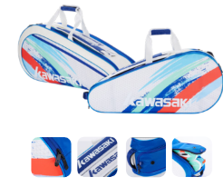 Kawasaki Female badminton bag KBB-8691-WHITE/BLUE - badminton racket review