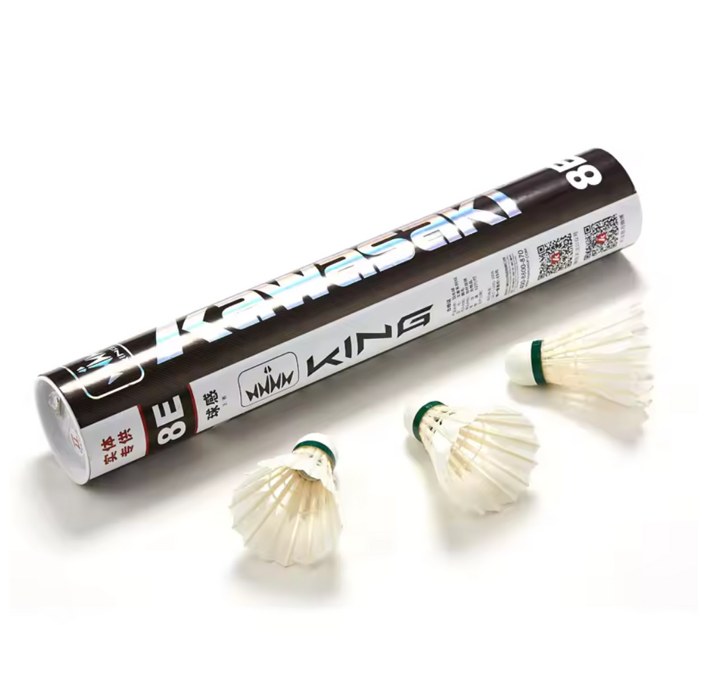 Kawasaki King 8E Goose Feather shuttlecock - Excellent Mid level ...