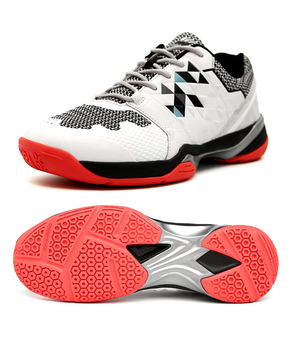 Badminton Value Shoes - Unisex - White/Red - Medaron