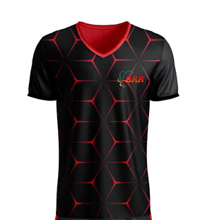 Red and Black Royal Star BRR Badminton/Tennis/Squash T-Shirt - Unisex