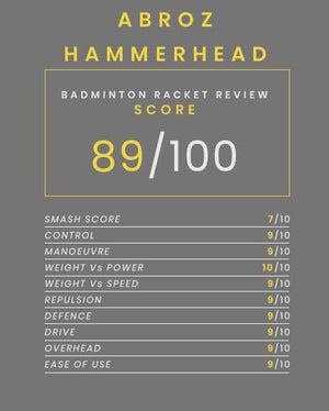 Abroz Hammerhead (UK) badminton racket - badminton racket review
