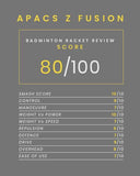 Apacs Z Fusion badminton racket compact frame (5u) - badminton racket review
