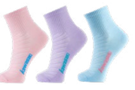 Kawasaki badminton  socks cotton K1F10-A6202-1 pink/blue/purple 3pack - badminton racket review