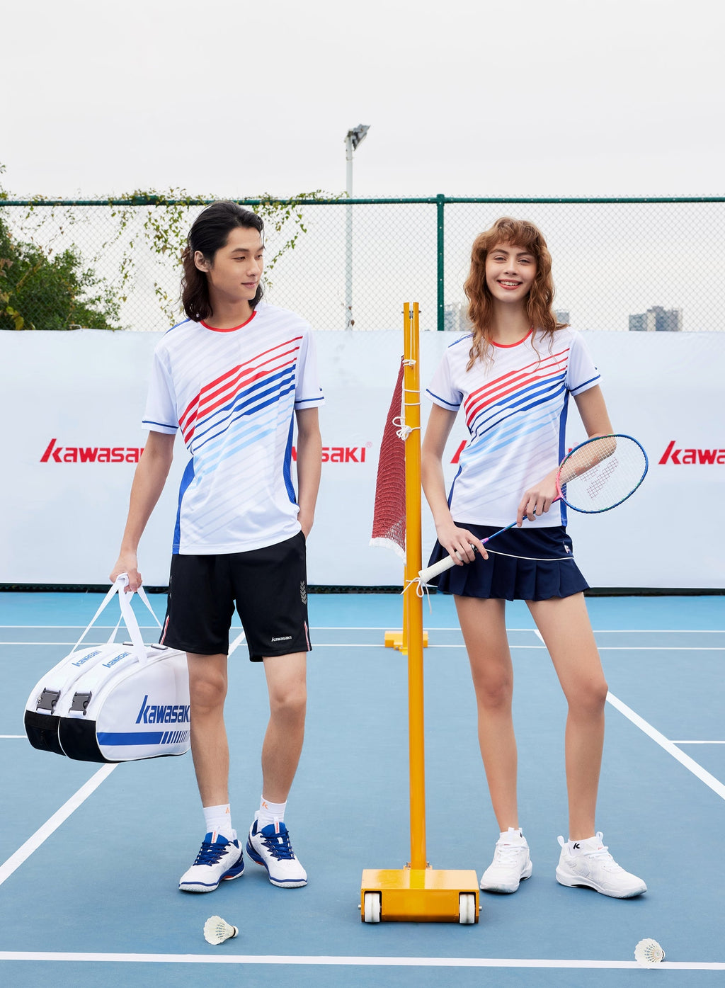 Kawasaki Female badminton T Shirt K1C02-A2929-1 White/Green - badminton racket review