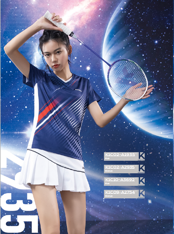 Kawasaki Female Badminton Skirt K1C09-A2754-1 White/Black - badminton racket review