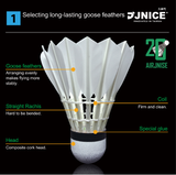 Jnice Air Jnise 20 Feather shuttlecock - badminton racket review