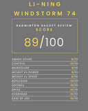 Li-Ning Windstorm 74 badminton racket - badminton racket review